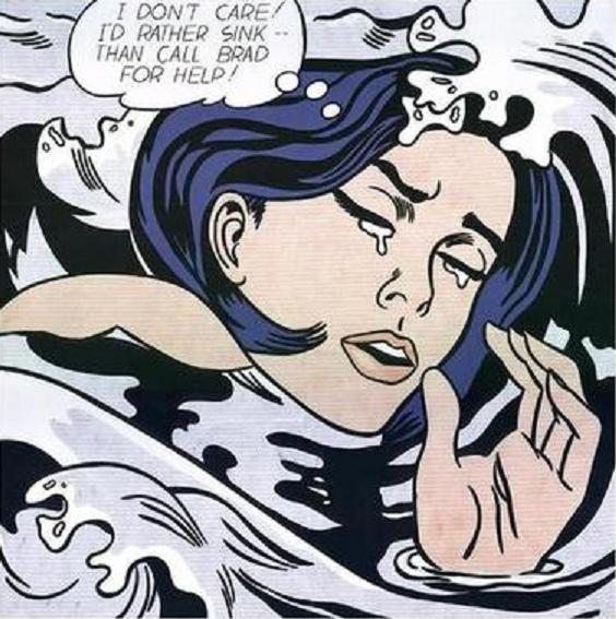 Unknown Drowning Girl by Roy Lichtenstein